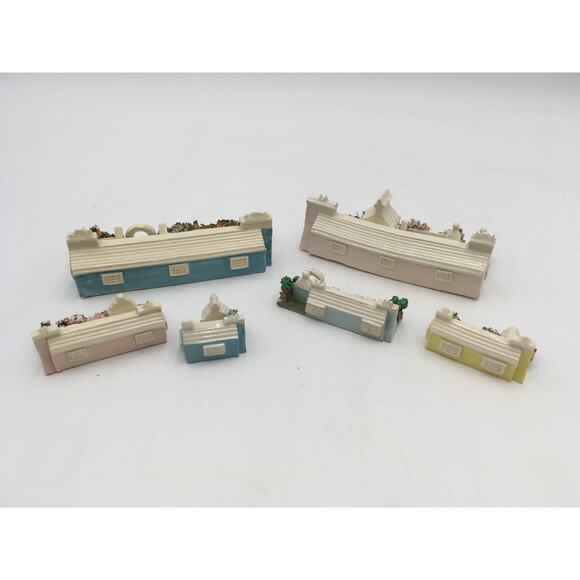 LOT of 6 Vintage Pot Luck Pottery Robert Massey Bermuda Cottages EUC - Picture 5 of 12